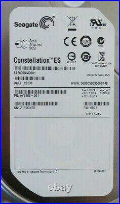 12x Seagate Constellation ES 2TB 7.2K 3.5 SAS 6G ST2000NM0001 9YZ268 Hard Drive