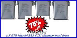 4 X 6TB HGST He6 Ultrastar He 3.5 SAS SCSI Server Hard Drive HUS726060ALS640
