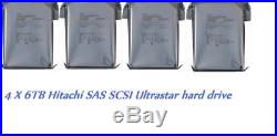 4 X 6TB HGST He6 Ultrastar He 3.5 SAS SCSI Server Hard Drive HUS726060ALS640