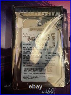 4 X HP Hard Drive 2TB 7.2K SFF SAS 2.5 inch 12Gbps HPD9 765452-002 Gen9 Gen10