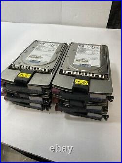 6 PC LOT, HP 146.8 GB 10000 RPM SCSI Hard Drive with Tray Model BD1468AC5
