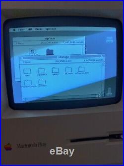 Apple Macintosh Plus, SE, 2 GB External SCSI Hard Drive, System 6.0.8 APPS GAMES