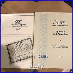 CMS SCSI interface card for Apple IIe IIgs complete boxed hard drive enclosure