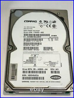 COMPAQ BD0186349B 18.2GB SCSI 3 HARD DRIVE 176493-002 3B06 9N9001-043 aa5ge5