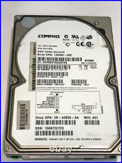 COMPAQ BD0186349B 18.2GB SCSI 3 HARD DRIVE 176493-002 3B12 9N9001-043 aa5ge5a