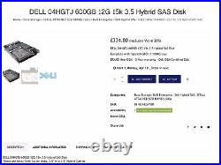 Dell Enterprise Hot Swap Disc 4hgtj 600gb 12g 15k 2.5 Sas Hdd V5 St600mp0005