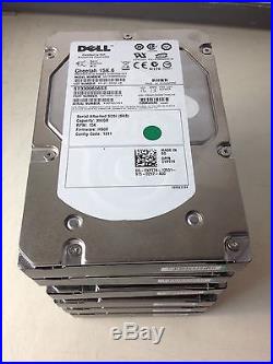 Dell Seagate 3.5 SCSI SAS Hard Drives 300GB 15K RPM (Lot of 6)
