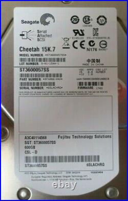 Fujitsu 600GB 15K SAS 3.5 6Gb/s Hot-Plug Hard Drive HDD A3C40114568 ST3600057SS