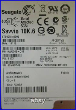 Fujitsu 600GB 2.5 SAS 6GB/s 10K 64MB HDD Server Hard Drive S26361-F3818-L160