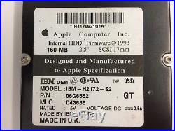 Genuine Apple SCSI Hard drive 2.5 160 MB. SCSI 17mm, IBM-H2172-S2
