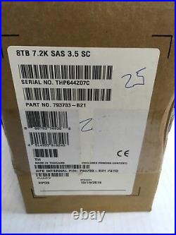 HPE 8TB SAS3 7200 rpm Hard Drive (LFF Hot Swap) 793703-B21 NEW SEALED with WTY