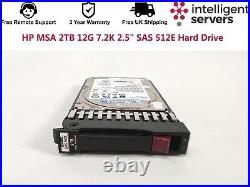 HP MSA 2TB 12G 7.2K 2.5 SAS 512E Hard Drive J9F51A / 787653-001