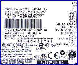 Hard Drive 36GB Fujitsu MAP3367NP 68-PIN