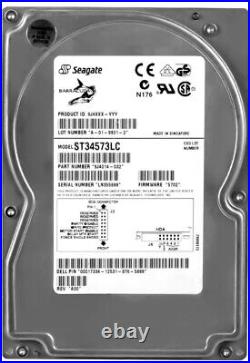 Hard Drive Dell 00017334 4.5GB 7.2K SCSI Wide ULTRTA-2 Seagate ST34573LC 3.5'