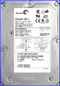 Hard Drive Dell 0Y4628 Y4628 ST3146707LC 146GB 10000U/Min SCSI U320 80-PIN 3.5