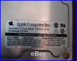 Hard Drive Disk SCSI Apple 500MB Quantum ProDrive 540S MV50S023 03-A S0905 HDD
