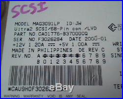 Hard Drive Disk SCSI Fujitsu MAG3091LP 120854-002 CA01776-B37000CQ JW 9.1GB