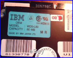 Hard Drive Disk SCSI IBM OEM WDS-L80 80MB 95F7181 D17600 Apple 80 49G0812