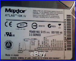 Hard Drive Disk SCSI Maxtor Atlas 10K IV B4670EPM NGBJQ E-H011-01-0101 D33019