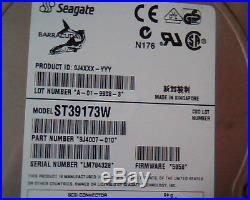 Hard Drive Disk SCSI Seagate Barracuda ST39173W 9J4007-010 A-01-9908-3 5958