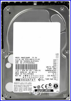 Hard Drive Fujitsu 18GB 10000U/Min 8MB SCSI U160 68-PIN MAN3184MP 3.5'' Inch