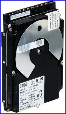 Hard Drive IBM 82G5932 66G9693 DSAS-3540 540MB 4500U/Min SCSI 128KB 50-PIN 3.5