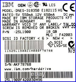Hard Drive IBM DNES-318350 18GB 68-PIN U160 2MB