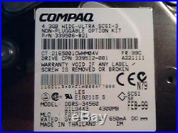 Hard Drive SCSI Disk Compaq DDRS-34560 339506-B21