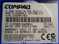 Hard Drive SCSI Disk Compaq DDRS-34560 339506-B21