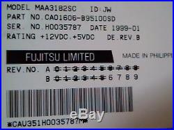 Hard Drive SCSI Disk Fujitsu MAA3182SC CA01606-B95100SD