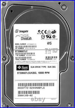 Hard Drive Sun 3900109-02 ST336607LSUN36G 36GB 10000U/Min 8MB SCSI U320 3.5