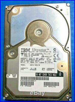 IBM Ultrastar DDYS-T09170 07N3220 9.1GB 10K SCSI Hard Drive