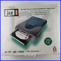Iomega Jaz 2 GB SCSI External Hard Drive 31191 + Power Supply for 1GB 2GB Disk