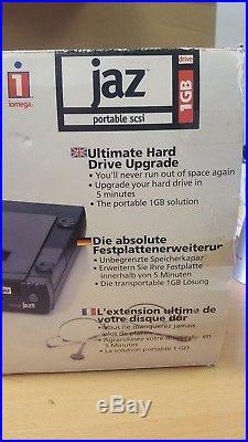 Iomega Jaz Portable SCSI 2 x 1gb hard drives upgrade BOXED EXCELLENT CONDITION