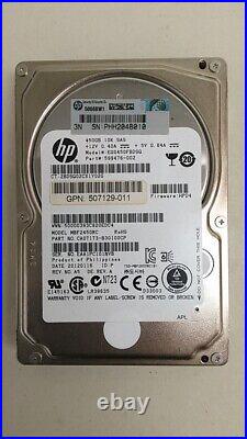 Lot of 10 Toshiba HP MBF2450RC 450GB 2.5 SAS 2 Enterprise Hard Drive