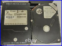 Lot of 10 Vintage SCSI Hard Drives HDD's SEE PICS Untested