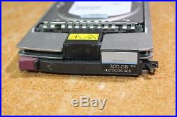 Lot of 10x HP 300GB, 10K, U320 80 pin SCSI Hard Drive in HP tray PN 360205-023