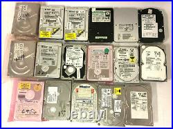 Lot of 17 GOOD Vintage SCSI IDE Hard Drives IBM Maxtor Seagate Quantum WD Caviar