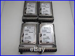 Lot of 4 Dell 3F742 73GB 10K 8MB Hot Swap 3.5 SCSI U320 Hard Drive HDD + Tray