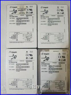 Lot of 4 Seagate Barracuda 4XL 4.55GB 7200RPM 68-Pin SCSI Hard Drive ST34572W