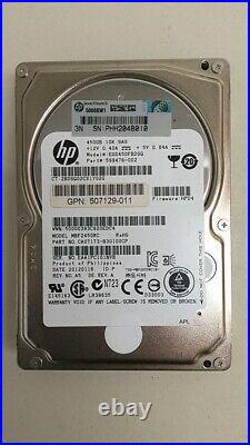 Lot of 5 Toshiba HP MBF2450RC 450GB 2.5 SAS 2 Enterprise Hard Drive