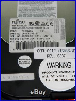 Original Fujitsu M1606SAU 1GB 3.5IN 50PIN SCSI Hard Drive FREE SHIP NICE