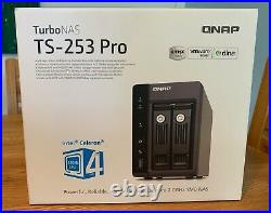 QNAP TS-253 Pro (2-bay NAS, 2GB RAM, Intel Quad-core 2GHz CPU) + 3TB Hard Drive
