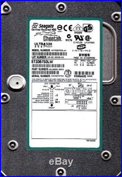 Seagate Cheetah St336753lw 36.7gb 15000 RPM 8mb SCSI U320 Hard Drive Certified
