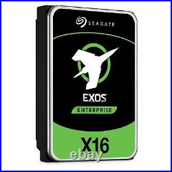 Seagate Exos X16 16TB 3.5 SAS 6Gb/s 7200 RPM Hard Drive Open Box