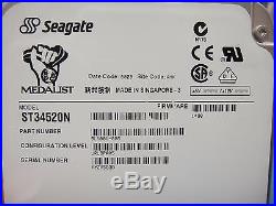 Seagate Medalist Pro ST34520N 4.55 GB 7200 RPM 3.5 SCSI 50 Pin Hard Drive-USED