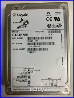 Seagate ST34572N 4.5GB 50-PIN SCSI Hard Drive