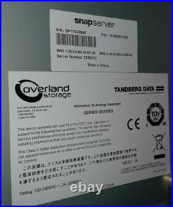 Snap Server 10300691 Overland Storage OD11015 Tandberg Data MISSING CADDY / HD