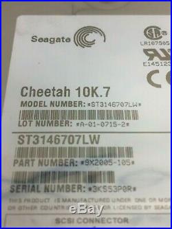 (TDX265) Seagate Ultra320 146GB Hard Drive 10K U320 SCSI 68PIN ST3146707LW