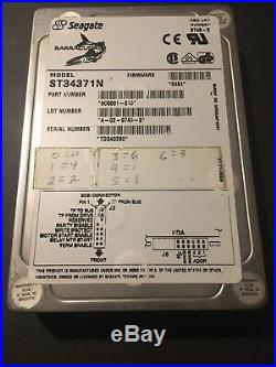 Tested Seagate Barracuda ST34371N 9C6001-010 50-pin SCSI Hard Drive Disk 2GB